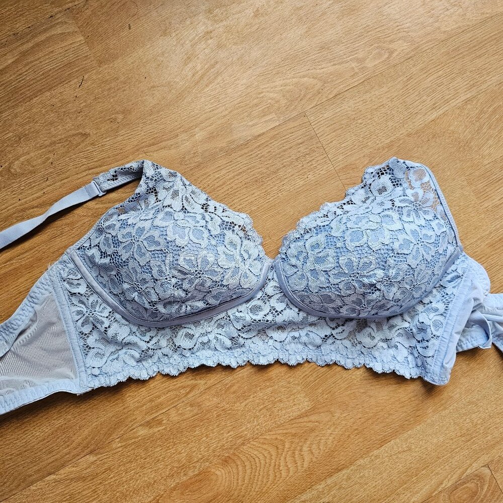 Maidenform Blue Floral/Flower Design Womens Bra Size 36D